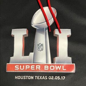 Vintage NFL Super Bowl LI Houston Texans Black and Red Hoodie